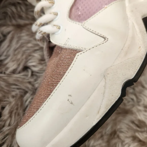 Tosca Blu Champagne Glitter Sneakers White‎ And Gold Women's EU Size 37 - Picture 8 of 13